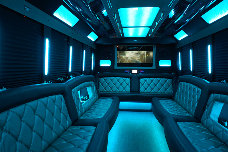 Fully insured limo bus rental for bigger groups